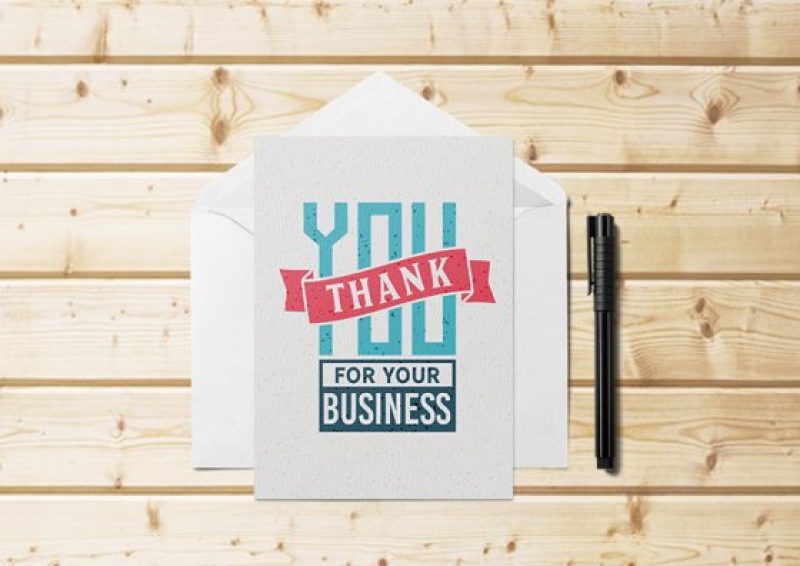 Flat Thank You Cards | Custom Flat Thank You Cards | Flat Thank You Card